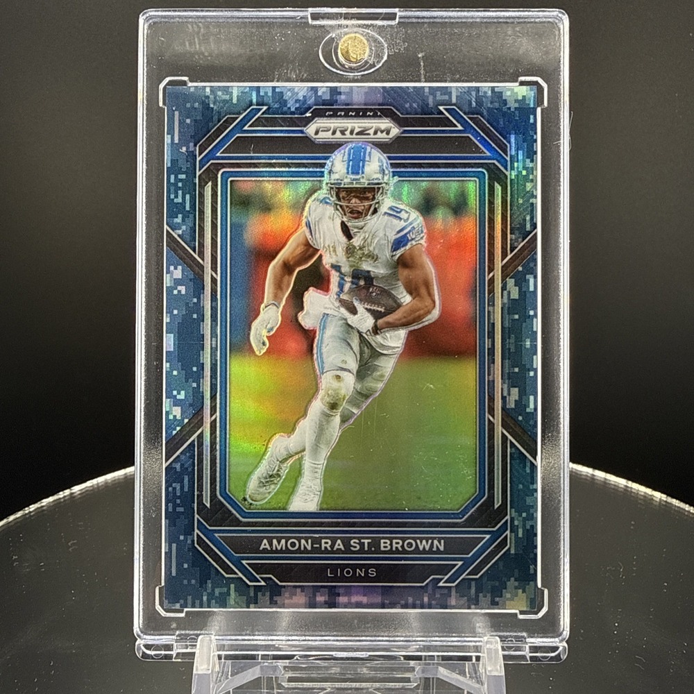 2022 Panini Prizm - Amon-Ra St. Brown #98 Navy Camo Prizm /25